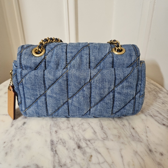 Coach Quilted Denim Tabby 20 - Picture 4 of 9